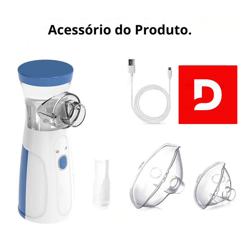 Respire Facilmente em Qualquer Lugar com o Mini Inalador Portátil!