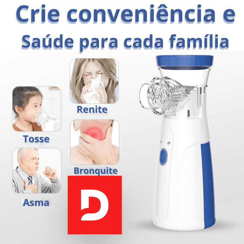 Respire Facilmente em Qualquer Lugar com o Mini Inalador Portátil!