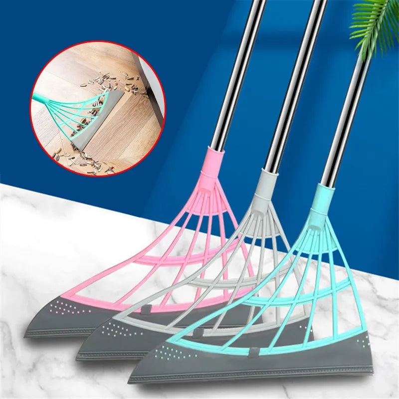 Silicone Broom Wiper Squeegee Window Washing Multifunctional Household Home Floor Glass Scraper Hand-push Mirror Cleaning Tools