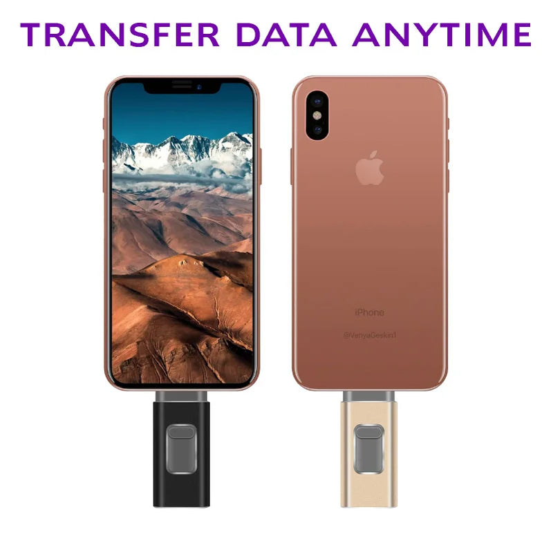 Pendrive 128GB 3 in 1 iPhone USB Flash Drive OTG 32GB Pendrive 3.0 Cle Usb Flash Drive 64GB For for iPhone /Android/Tablet PC